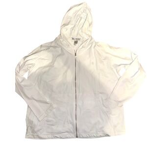 Coolibar‎ XL Full-Zip Hoodie Quality Sun Protection White Outdoor Coat